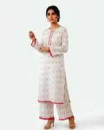 Best 2PC Lawn Stitched-Ivory Blossom | AR PEHNAWA