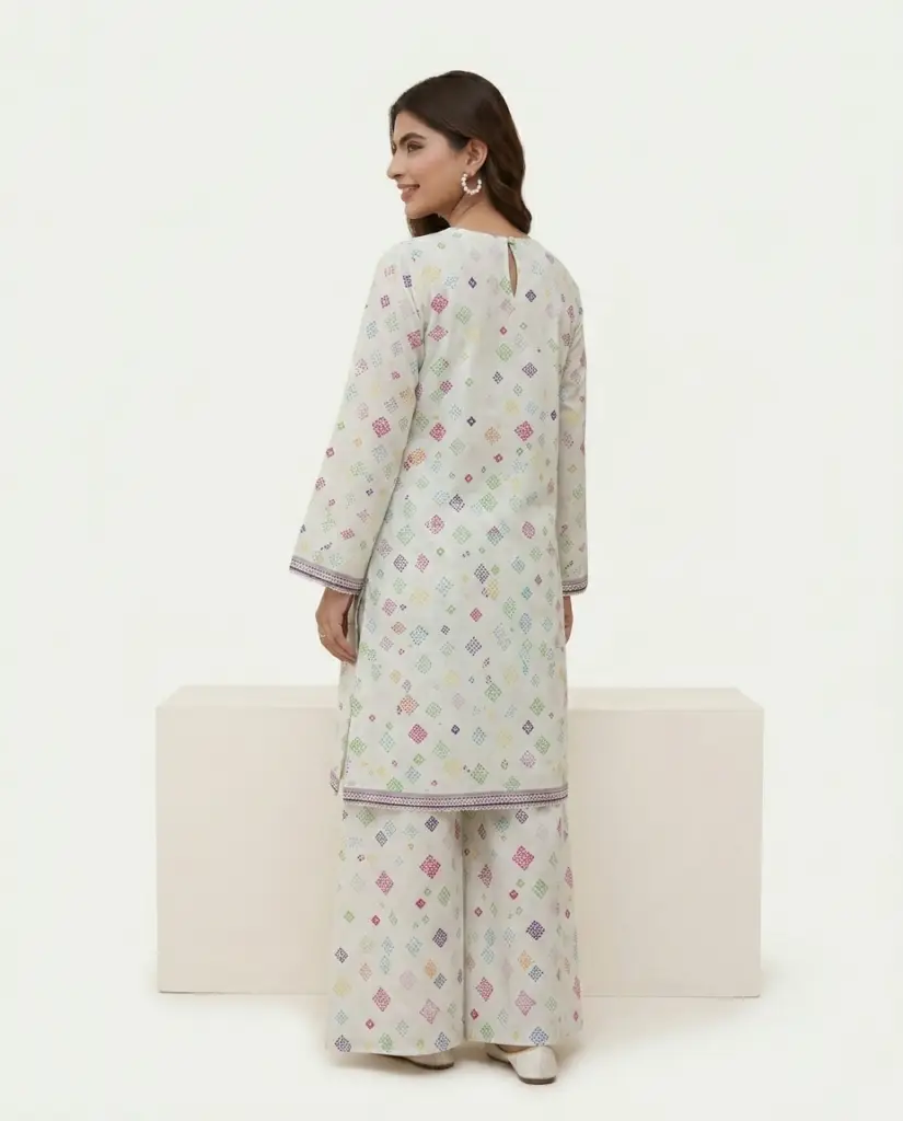 Best 2PC Lawn Suit-Vibrant Mosaic | AR PEHNAWA