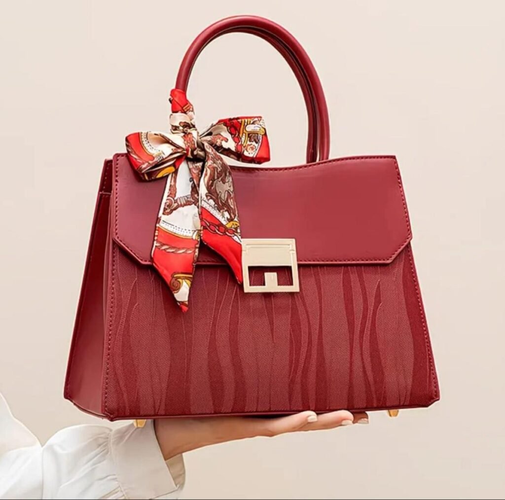 Red Leather Handbag For Women