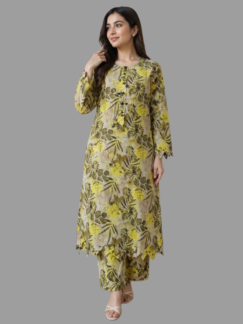 2 Piece Floral Printed Stitched Lawn Suit for Women