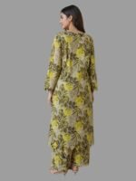 Back view of 2-piece lawn floral stitched suit AR PEHNAWA