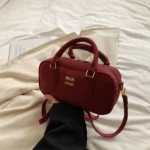 Designer's Autumn/Winter New Velvet Boston Handheld Pillow 2024 Single Shoulder Small Round Bag Versatile for Women kk11 - Image 5