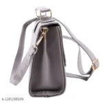 Ladies Hand Bag - Durable Fine Finished, Plain Pattern, Zipper Closure | Handled, Rectangular, Various Sizes, Women - Image 3