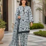 3 Piece Stitched Lawn Suit