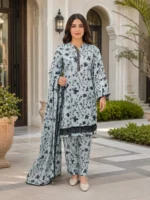 3 Piece Stitched Lawn Suit