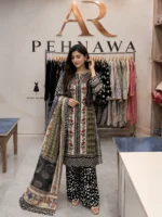 printed 3 piece stitched suit for women ready to wear Pakistani dress