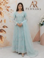 Embroidered maxi gown for women party wear