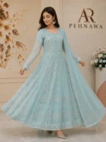 Maxi gown dress for women in elegant embroidered design
