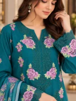 3 Piece Stitched Suit for Women | Printed Ready to Wear Ladies Dress - Image 3